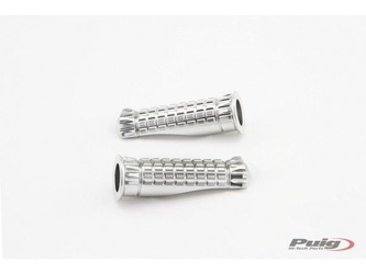 Podnóżki Puig R-Fighter Uniwersalne (Wymagają Adapterów) Srebrne