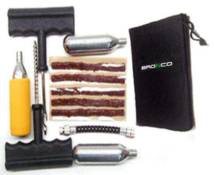 Zestaw naprawczy do pompowania przebitych opon bezdętkowych (7 elmentów)