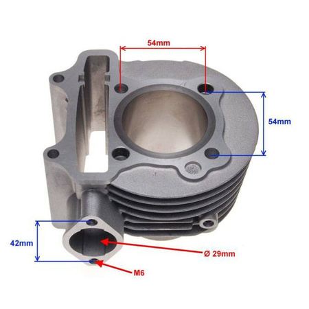 Cylinder do skutera GY6-125 bez tłoka średnica 52,4