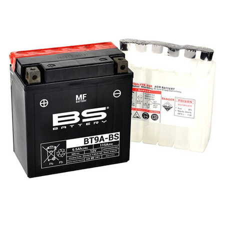Bs 2022/02 akumulator bt9a-bs (yt9a-bs) 12v 9ah 135x75x139 bezobsługowy - elektrolit osobno (115a) (4) ue2019/1148