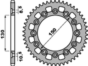 Zębatka tylna 4309 42 c45 honda xl600/xl500/nx650/xr600/fx650 (jtr245/3.42) (łańc. 520)