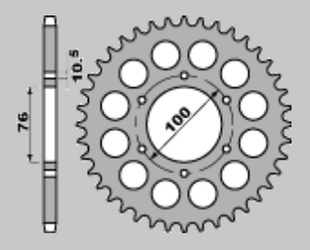 Zębatka tylna 816 43 suzuki gsx 1100f '88-'96, gsx-r 1100 '89-'00, suzuki gs 550 '79-'88, gsx 750 '83-'03, fr 900rr '94-'00
