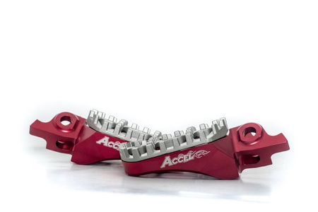 Podnóżki honda crf 250/450r,x '04-'17,crf150r '07-'16,cr125/250 '02-'07,aluminium 7075,kolor czerwony,regulowana szerokość