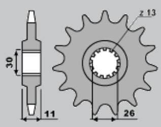 Zębatka przednia 579 17 yamaha r1/ fj 1200/ x(57917jt)