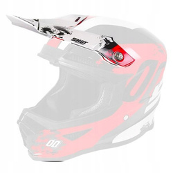 Daszek do kasku furioushadow red white glossy kolor czarny/czerwony/biały