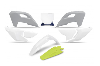 Komplet Plastików Husqvarna Tc 125 / 250 '23-'24, Fc 250 / 350 / 450 '23-'24, Fx 350 / 450 '23-'24, Tx 300 '24, Kolor Oem Biały Żółty