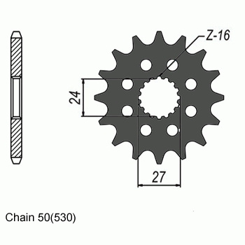 Zebatka napedowa sunstar sunf560-17