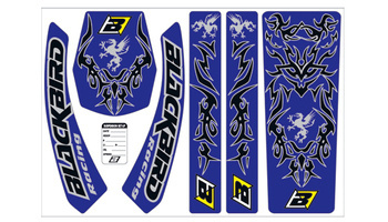 Komplet naklejek yamaha gryphon kolor niebieski/czarny-