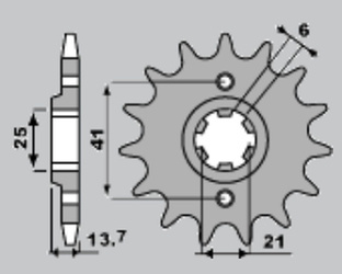 Zębatka przednia 268 15 honda vf 500f 84-87 (jtf286.15)