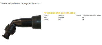 Dze fajka na świecę ebonitowa, kąt 120 stopni, gwint, (chińskie skutery) uniwersalna