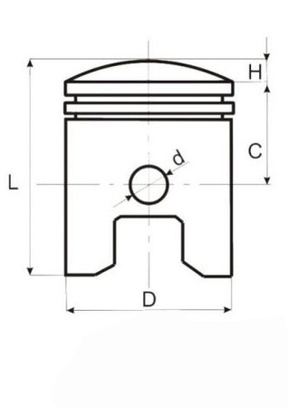 Tłok kompletny do silnika Loncin 150 4T 62mm