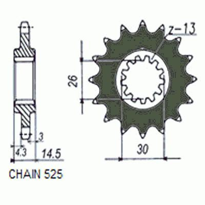 Zebatka napedowa sunstar sunf410-17 (wycofana z produkcji)