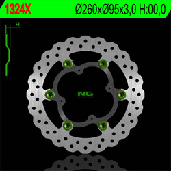 Tarcza hamulcowa przód ktm 250/350 freeride '12-'15 (pływająca) (260x95x3) (4x6,5mm) (bez otworu na czujnik prędkości) wave
