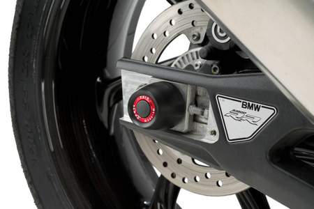 Protektory osi koła puig do bmw f750gs / f850gs / f900 r/xr / s1000 r / rr / xr (tył) czarne