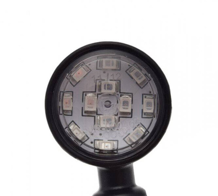 Kierunkowskaz czarny z diodami led okrągłe para