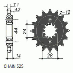 Zebatka Napedowa Sunstar Sunf418-17