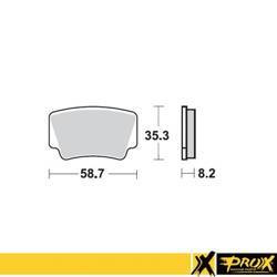 Klocki hamulcowe kh463 ktm 450/505/525 sx/xc atv '08-12 tył