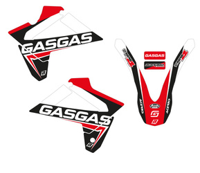 Komplet naklejek (oklein) gagafsr 450 '07-'09, fsr 515 '08-'09, ec 125/250/300 '07-'09 dream 4 kolor czerwony/czarny