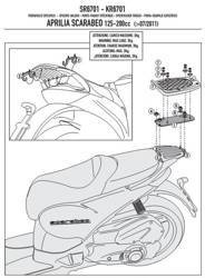 stelaż kufra centralnego aprilia scarabeo 125/200 (11-15) ( bez płyty )