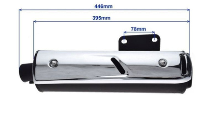 Tłumik skutera 2T bez katalizatora QT-4 Longjia
