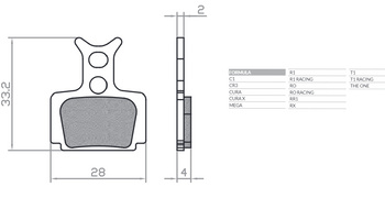 Klocki hamulcowe rowerowe sinter spiekane metaliczne mtb / szosa / elektryk