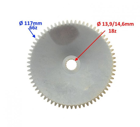 Tarcza zębata wariatora do Piaggio Zip 50 4T 2T