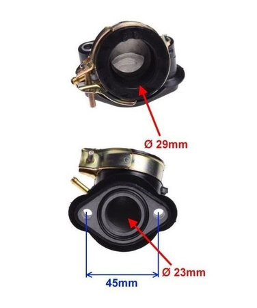 Króciec ssący skuter 125 Gy6-125 ATV125