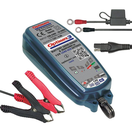 Ładowarka akumulatorów optimate 3 12v 0.8a 3-40ah, agm / gel / std, sae (el)