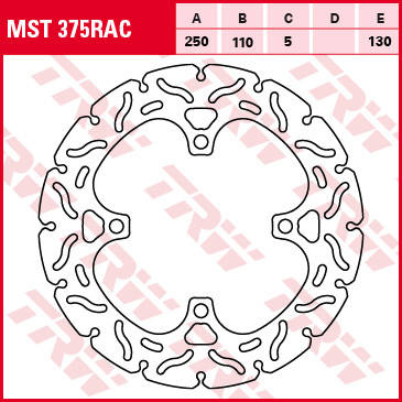 Tarcza hamulcowa tył kawasaki z 750 11-14, z 800 / e version 13-16, z 1000 / sx 07-17