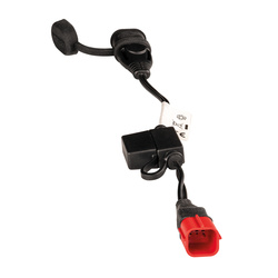 OPTIMATE PRZEWÓD (PRZEJŚCIÓWKA) Z WTYCZKĄ DO PODŁĄCZENIA ŁADOWARKI DO GNIAZDKA EURO5 (6 PINOWY) I ZŁĄCZEM SAE (DŁUGOŚĆ 40CM) (EL)