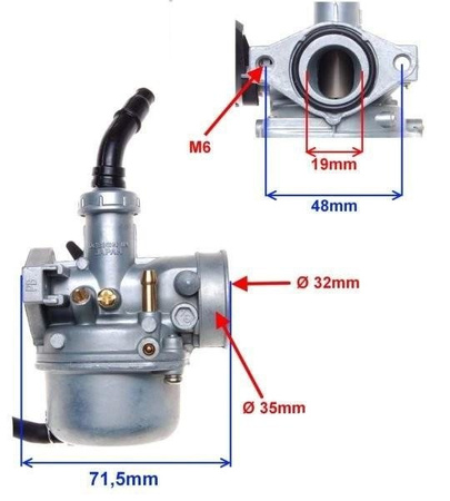 GAŹNIK ATV 110 QUAD 110 MOTOCYKL 110 FMB FILTR PAL