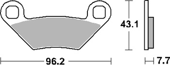 Hamulcowe kh475 off-road sinter kolor złoty pasuje do: polaris 500/550/850/1000 przód-tył