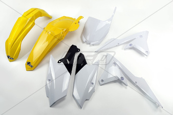 komplet plastików yamaha yzf 250/450 '14-'17 kolor oem (biały/żółty) (ya318e999d)