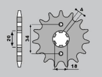 Zębatka przednia 259 15 honda mtx125