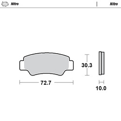 Klocki hamulcowe sinter metal enduro: 21 (nitro) tył cf moto c-force 450 / 520 / 625 / 850, z-force 550 / 800 / 1000 (patrz opis towaru)