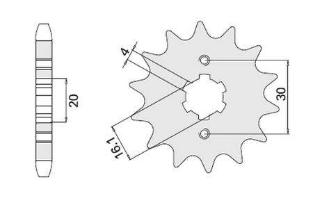 Zębatka przednia 710 16 cagiva 125 83-86 (710-16)