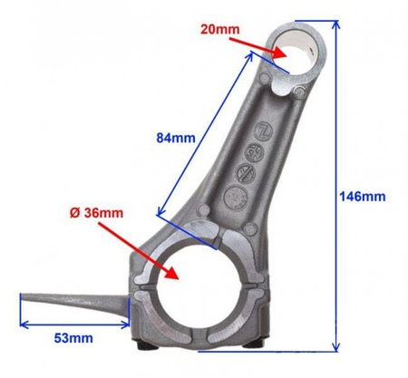 Korbowód gokart do silnika GX390 oryginał