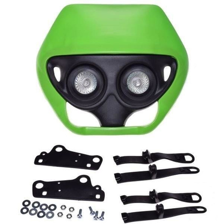 Owiewka z halogenami zielona Niska