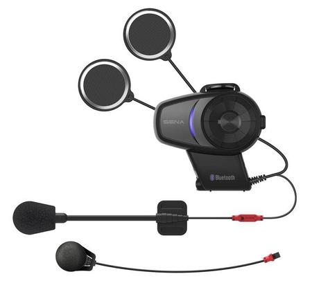 Interkom motocyklowy 10bluetooth 4.1 do 1600m z uniwersalnym zestawem mikrofonów ( bez radia ) ( 1 zestaw ) (el) - zastępuje 10s-01
