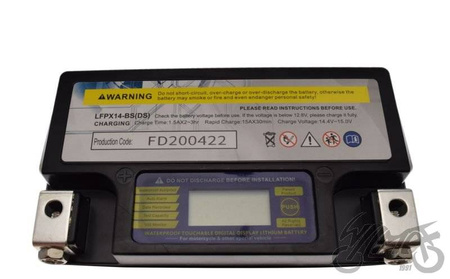 Akumulator Litowy skuter motocykl 12V Ytx14-Bs