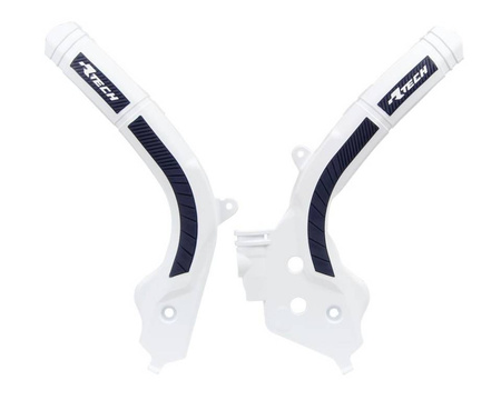 Osłony ramy (komplet) bi-material super grip ktm sx 125/150 '16-18, sx 250 '17-18, exc/excf 250/350/450 '17-19, sxf 250/350/450 '16-18 kolor biały czarny