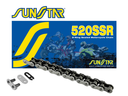 Łańcuch  520ssr-118n (520v) do 400 ccm (o ring) kolor naturalny