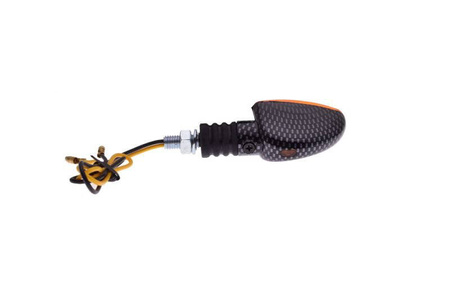 Kierunkowskaz prawy przód pomarańczowy carbon 12V10W