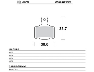 Moto-master bike pro klocki hamulcowe rowerowe organiczne sport