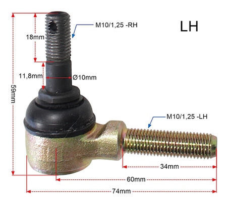 Końcówki Drążków Kierowniczych Tekyo Lewy + Prawy Kawasaki Suzuki 51-1023-Lr