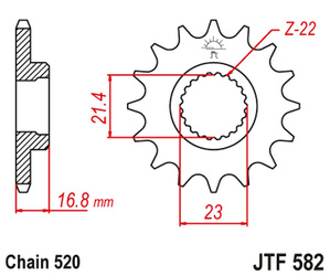 Zębatka przednia 443 15 yamaha xj 600 diversion '92-'03 (44315jt) (łańc. 520)