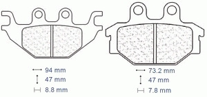 Klocki Hamulcowe Vicma Ma310 Organiczne Do Atv Kymco Sym Yamaha