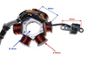 Stator iskrownik 6 cewek do Derbi Atlantis Gilera Typhoon Piaggio Free 2T
