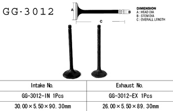 ZAWÓR SSĄCY SUZUKI GN 125 82-, DR 125 82-85, FL 125 '07-17' (30,00X5,5X90,30MM) (OEM: 12911-05211) (1SZT.) (MADE IN JAPAN)
