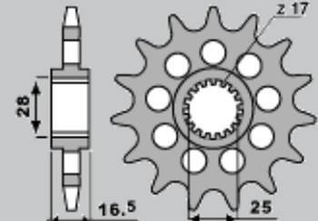 Zębatka przednia 2147 16 ktm 950/990 1190